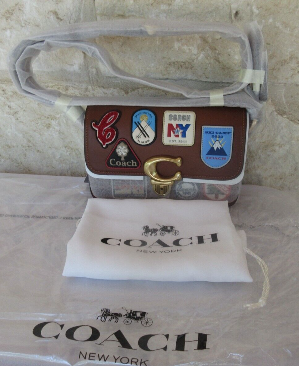 Coach Studio 19 Shoulder/Crossbody Bag N.Y. Patches Brass/1941