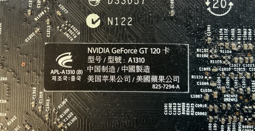 APPLE MAC PRO A1310 NVIDIA GeForce GT120 512Mb Video Card NS-P7B - Picture 5 of 5
