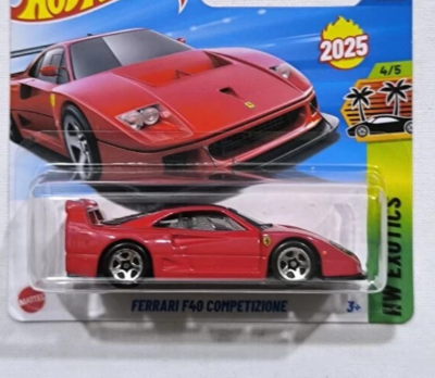 ホットウィール FERRARI F40 COMPETIZIONE ×２ Hot Wheels 2025 Case K Ferrari F40 Competizione Short Card