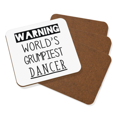 Warnung World's Grumpiest Tanzer Untersetzer Getränke Set Mit 4 Best Tanzende