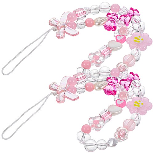 Phone Beaded Charm Phone Charm Strap Anti-lost Phone Chain Phone Wrist Rope - 第 1/12 張圖片