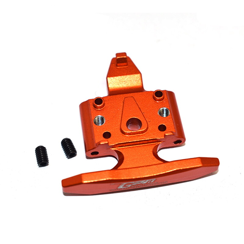 GPM Aluminum Front Bumper & Skid Plate Set For Losi 1/18 Mini-T 2.0 Stadium Truck - 5Pc Red, With D-Rings, Upgraded Parts - View #6