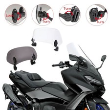 Motorbike Motorcycle Clip On Windshield Wind Screen Deflector Extension Spoiler