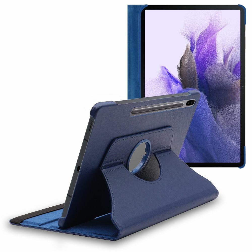 Etui tablette Samsung S7 FE rotatif housse simili cuir pour le bureau