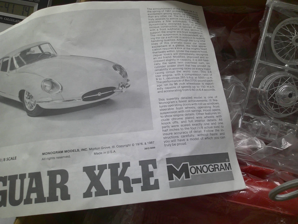 MONOGRAM KIT JAGUAR TYPE E SCALA 1/8 - Immagine 4 di 4