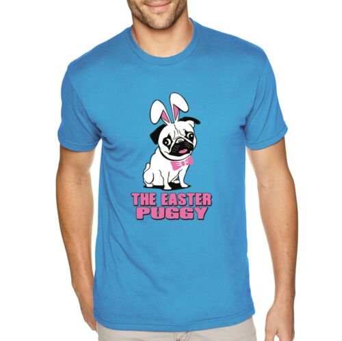 Camiseta para hombre Pug Dog Orejas Conejo de Pascua Fiestas Conejo Cuello Redondo Mangas Cortas - Imagen 7 de 9