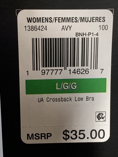 Under Armour Women's Crossback Low Impact Sports Bra Size Large White 1386424 - Picture 3 of 6