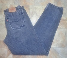 Vintage 90s Levis 550 Men's Relaxed Fit Black Jeans Size 38x36 Made in USA