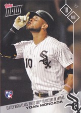 2017 Topps NOW #465 Yoan Moncada Rookie Chicago White Sox Clutch Night RC