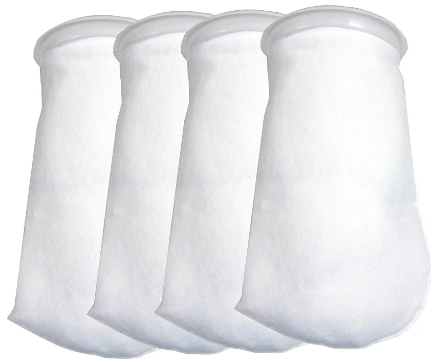 MARINECOLOR 4 Stück Filtersocken 200 Mikron 4 oder 7 Zoll Ring Filterbeutel Aquarium Riffbecken Neu im Karton