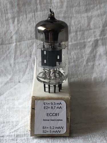 Tube Audio ECC82 / 12AU7 Brimar (long Plates) - Lampe NOS Légèrement Utilisée - Valve