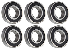  6 Each 6205-2RS-1, 6205LLU16, 205PP16 Sealed Radial Ball Bearing 1"X52X15