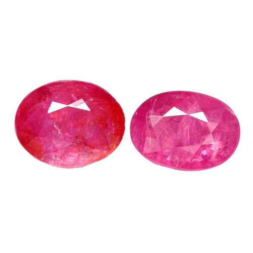 Natural Ruby Gemstone Pair 8-10 Ct Total – Octagon Shape – Certified – R17