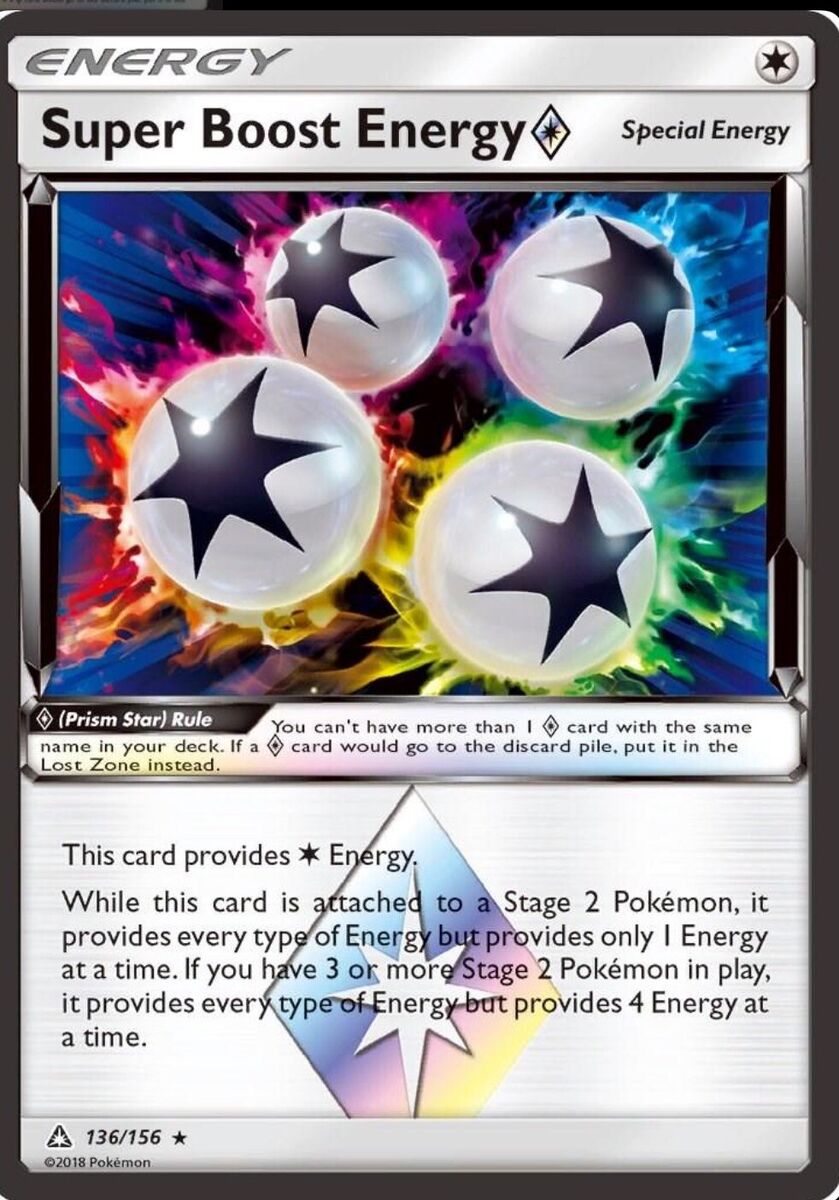 Super Boost Energy 136/156 Sun Moon Ultra Prism Pokémon Super Boost Energy 136/156 Sun Moon Ultra Prism Pokémon