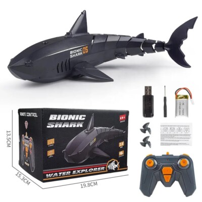 Remote Control Dolphin Shark, Water Pool Toys for Kids Ages 8-12, 2.4G High Simu