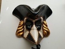 Traditional Venetian Mask - Handcrafted Papier-Mache - Halloween - Bauta