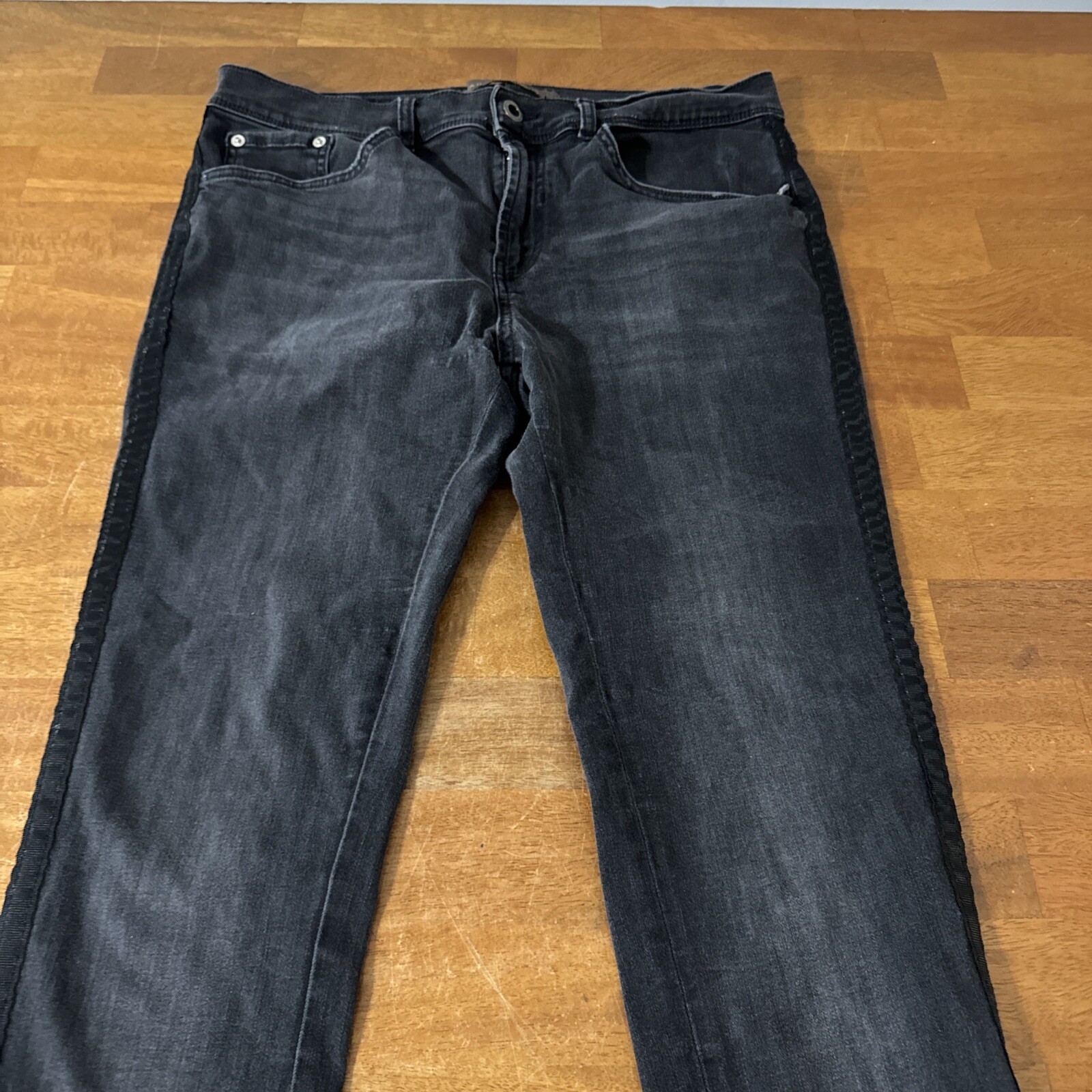 Zara man men’s size 36 black skinny jeans elastic waist Pants