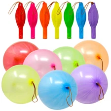 Wrapables Punching Balloons with Rubber Band Handles (Set of 21), Multicolor