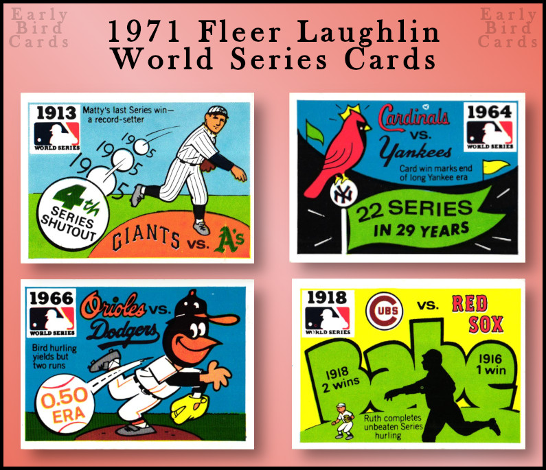 1971 Fleer Laughlin World Series (1903-1977) / Pick Your Cards / Buy2+ Save10%