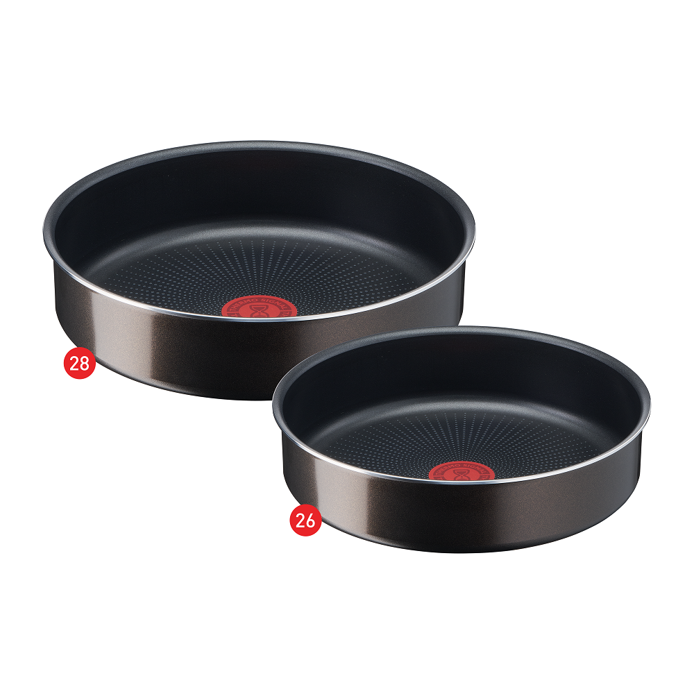 2 Tefal XL Intense Deep Oven Tray Set 2X Non Stick Coated In France 26, 28 cm-image