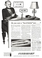 1934 Eversharp: Do You Own a Hard Boiled Pen Vintage Print Ad