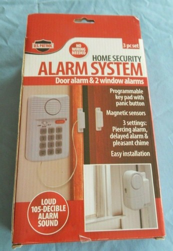 U.S.PATROL JB7389 Home Security Alarm System DOOR & 2 WINDOW ALARMS COMPLETE NIP - Picture 2 of 3