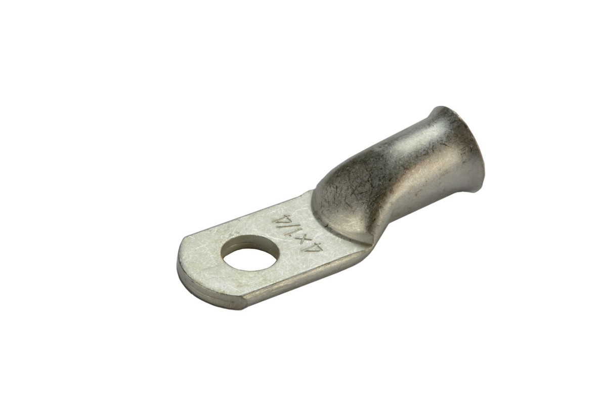 100-Pack 8 AWG Ring Terminal Lugs - 1/4 Inch Hole, Tin-Plated Copper For Heavy Duty Wiring