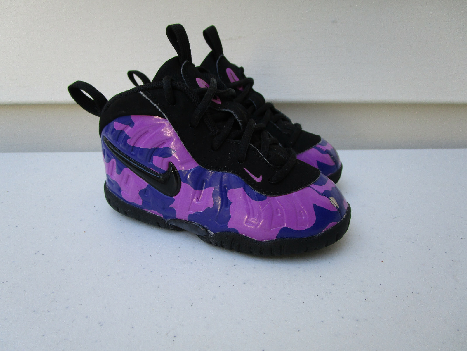 nike little posite purple camo