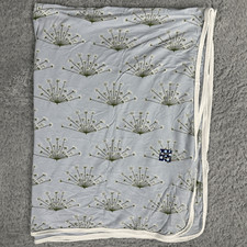 Kickee Pants Bamboo Baby Blanket Dew Dill Swaddle Blue Green 28x36 Unisex Floral