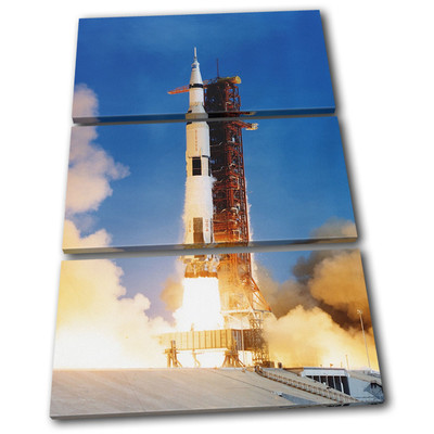 NASA Apollo Moon Space Transportation TREBLE Leinwand Wand Kunst Bild drucken