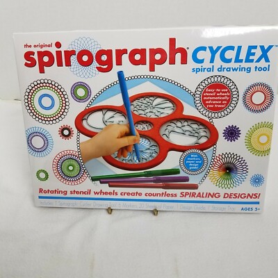 Spirograph Cyclex Spiral Drawing Tool Ages 5+ Rotating Stencil Wheels NIB CREATE