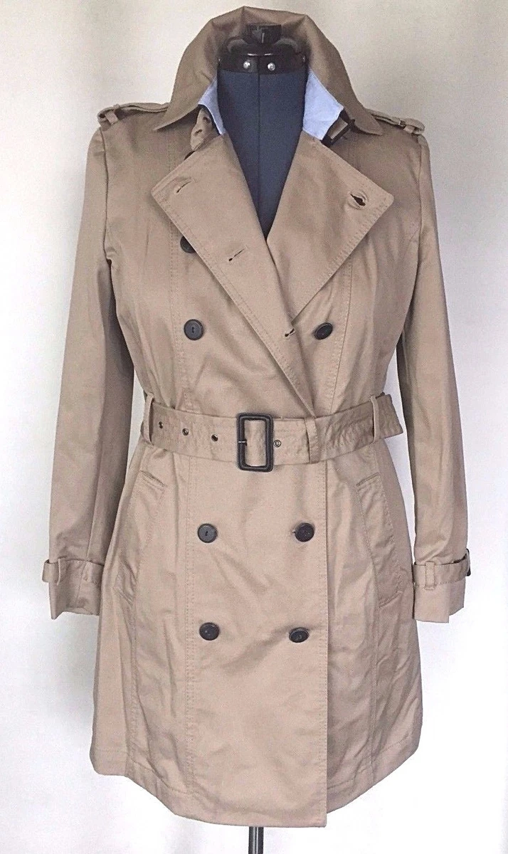 NEW MNG MANGO Basics Classic cotton trench coat Size USA M EUR L
