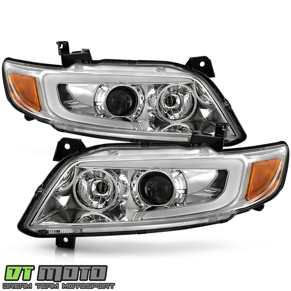Faros delanteros cromados FX35 FX45 LED DRL Switchback intermitente Foto 3 de 4