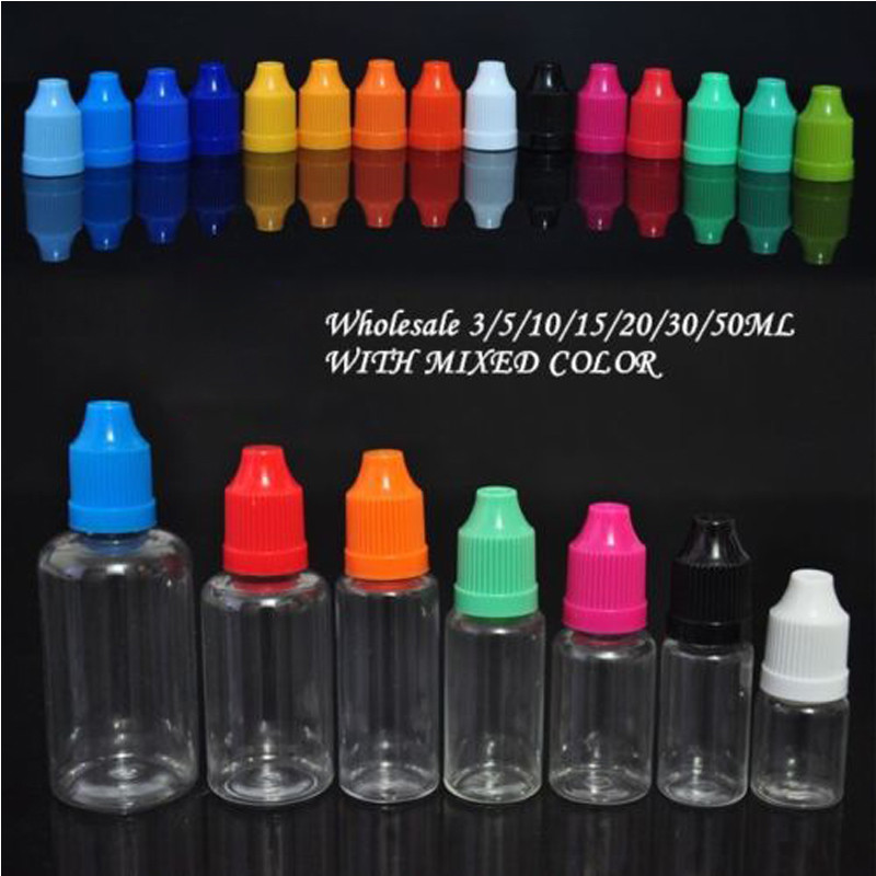 3ml-50ml PET Plastic Empty Dropper Liquid Eye Clear Water Bo