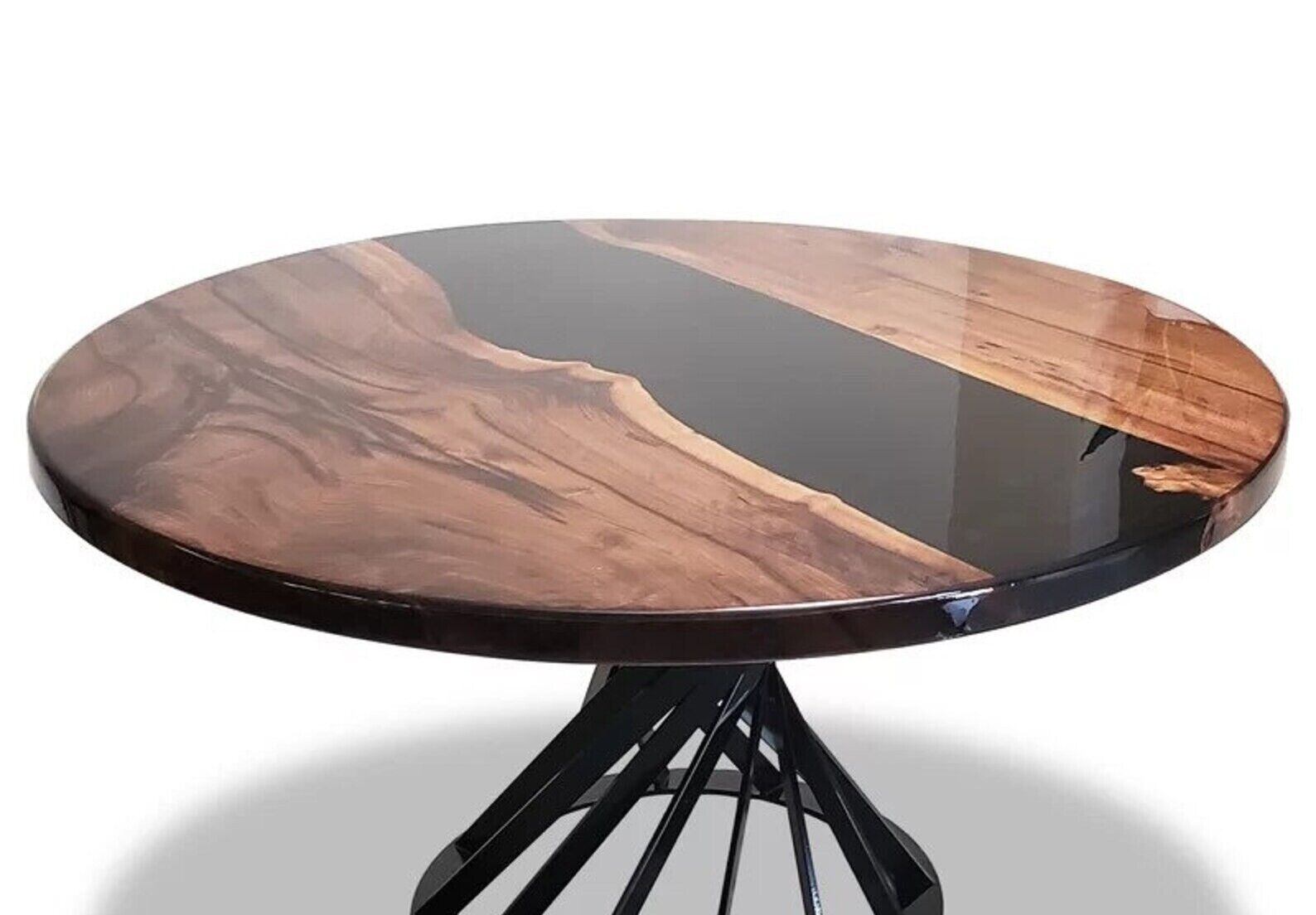 36 Inch Epoxy Resin Coffee Table Handmade Unique Art Furniture  