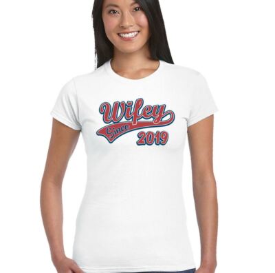 Wifey Since 2019 T-Shirt Damen lustig Hochzeitstag Frau Valentinstag