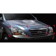 Auto Clover Chrome Headlight Trim Surrounds Set for Kia Sorento 2007 - 2009