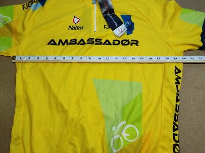 Maillot NALINI CyclinG Homme, Blanc, 1/4 Zip, Taille XL (occasion)
