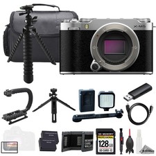 Fujifilm X-M5 Mirrorless Camera Silver  128GB LED Light-ULTIMATE Kit
