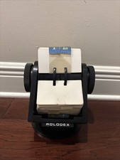 Rolodex SW-124 Open Rotary Card File Large Office Capacity BROWN USA WORKS READ