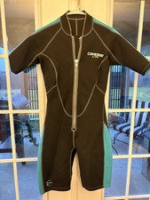 Cressi Lido Women's Short Sleeve Wetsuit L/4 Black Blue SC1780476