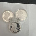 (3) 1 OZ 999 Silver Ghost Money Proof Paper is Poverty Jefferson Illumitati Eye
