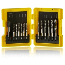 Combination Drill and Tap Bit Set3-in-1 Screw Tapping Bit ToolHex Shank Drill...