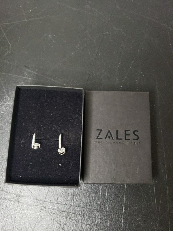 Zales Drop Earrings Feature Round-cut Stones in a Prong Setting