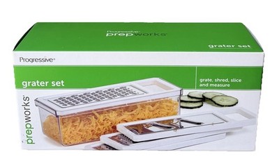 Prepworks by Progressive Grater Set w/ Cover Grater Shred Slice Measure SS