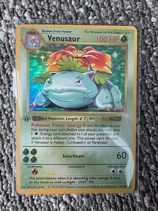 venusaur first edition card Venusaur Base Set 1st Edition Holo 15/102 PSA 7 – TBC Games