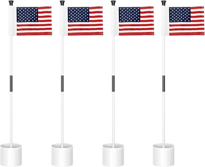 Golf Flagstick Mini, Practice Putting Green Flags for Yard, All 3 Feet, Golf Pin