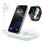 Foldable Wireless Charger for iPhone 17 16 15 14 13 12 11 X 8, 3 in 1 Chargin...