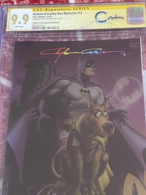  Batman & Scooby Doo Mysteries #12 CGC 9.9 DC SS Clayton Crain Foil Signed