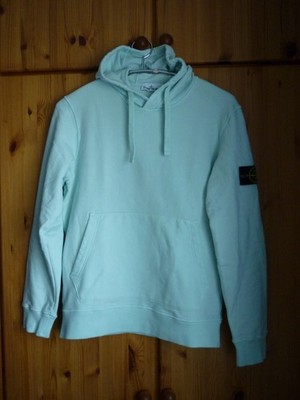 Original Stone Island Hoodie Pullover Gr. L türkis / mint